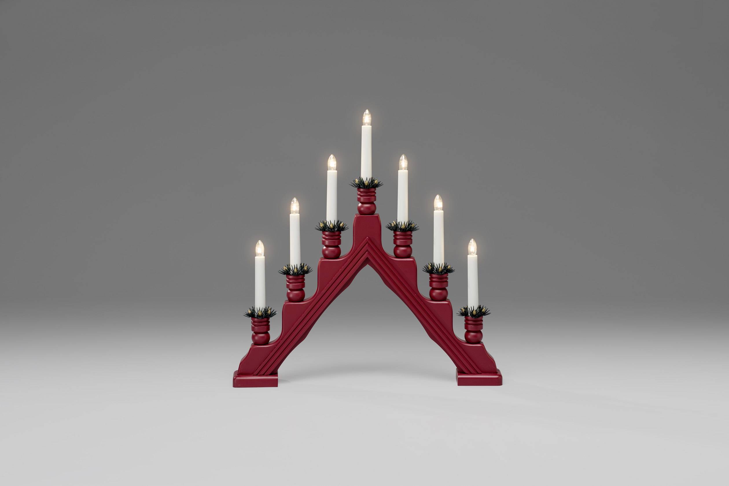 Bougeoir bois Konstsmide N/A rouge
