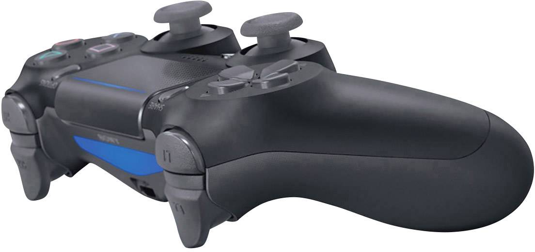 Une manette de jeu noire sans fil avec deux joysticks et plusieurs boutons, adaptée aux jeux de console et d'ordinateur.