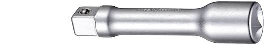Rallonge de clé à cliquet en argent avec carré de prise. Utilisée comme accessoire d'outil pour prolonger les douilles.