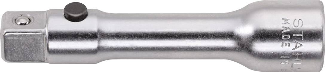 Une rallonge en argent pour cliquet, sur laquelle est gravé 'STAHL MADE IN', avec un bouton sur le dessus.