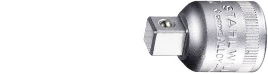 Adaptateur métallique à extrémité carrée et texte gravé 'STAHLWILLE GERMANY'.