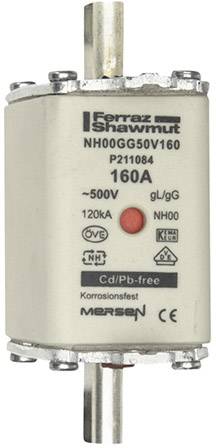 Mersen 1B769.000000 Fusible NH Taille du fusible = 00 160 A 500 V