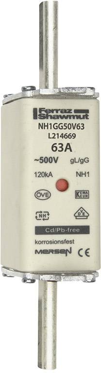 Mersen 1B155.000000 Fusible NH Taille du fusible = 1 63 A 500 V