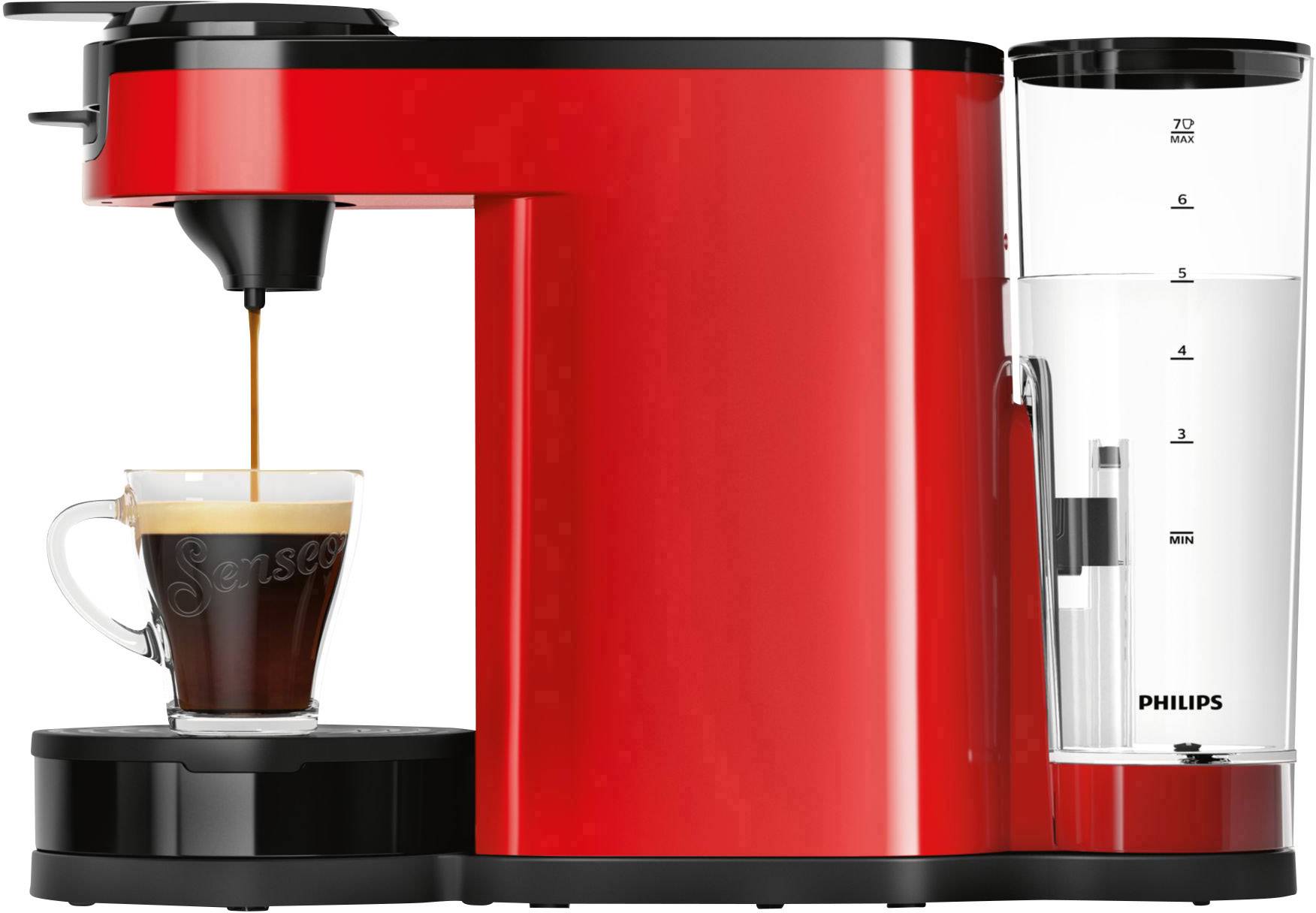 SENSEO® New Switch HD6592/80 Machine à café à dosettes rouge avec fonction café filtre