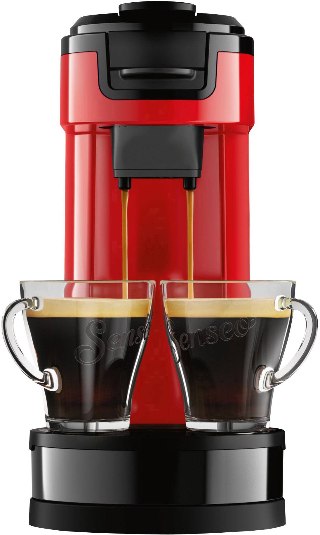 SENSEO® New Switch HD6592/80 Machine à café à dosettes rouge avec fonction café filtre