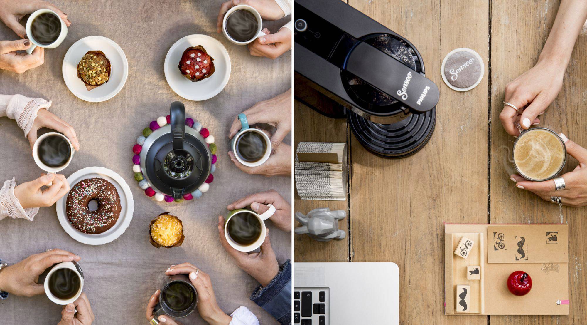 SENSEO® New Switch HD6592/80 Machine à café à dosettes rouge avec fonction café filtre