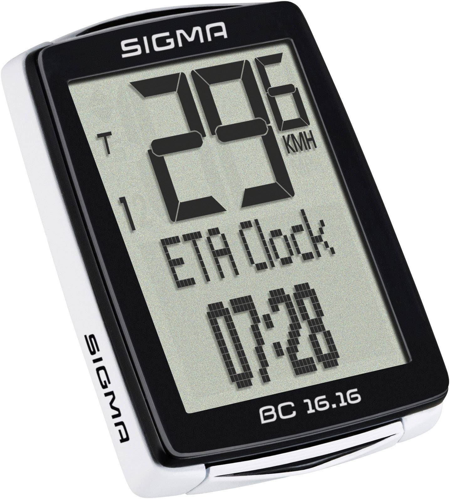 Compteur de vélo Sigma BC 16.16 transmission par câble avec capteur de roue