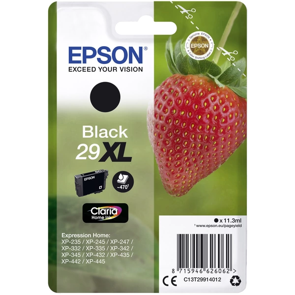 Epson Encre T2991, 29XL d'origine noir C13T29914012 Epson Encre T2991, 29XL d'origine noir C13T29914012
