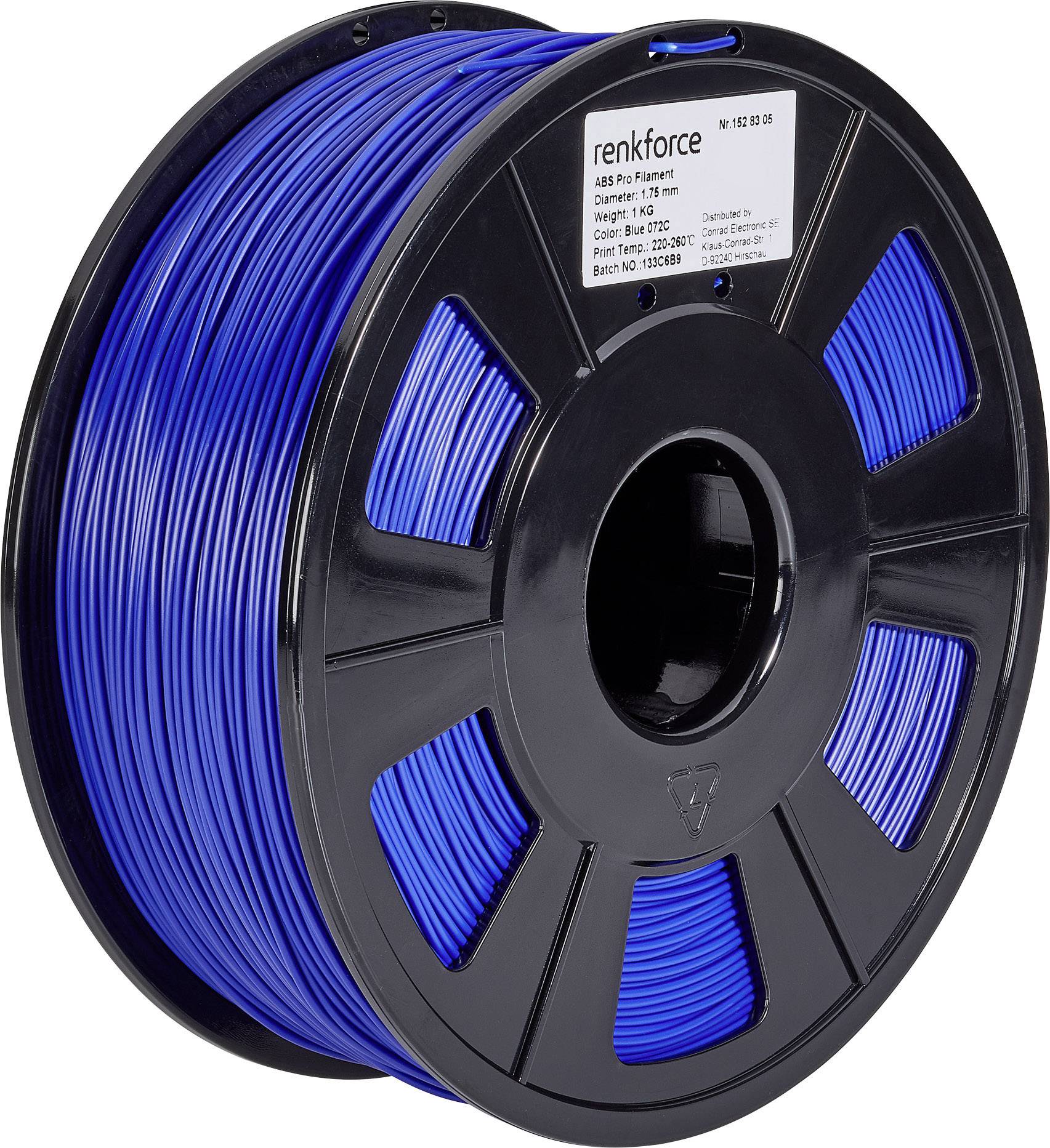 Filament Renkforce ABS 1.75 mm bleu 1 kg