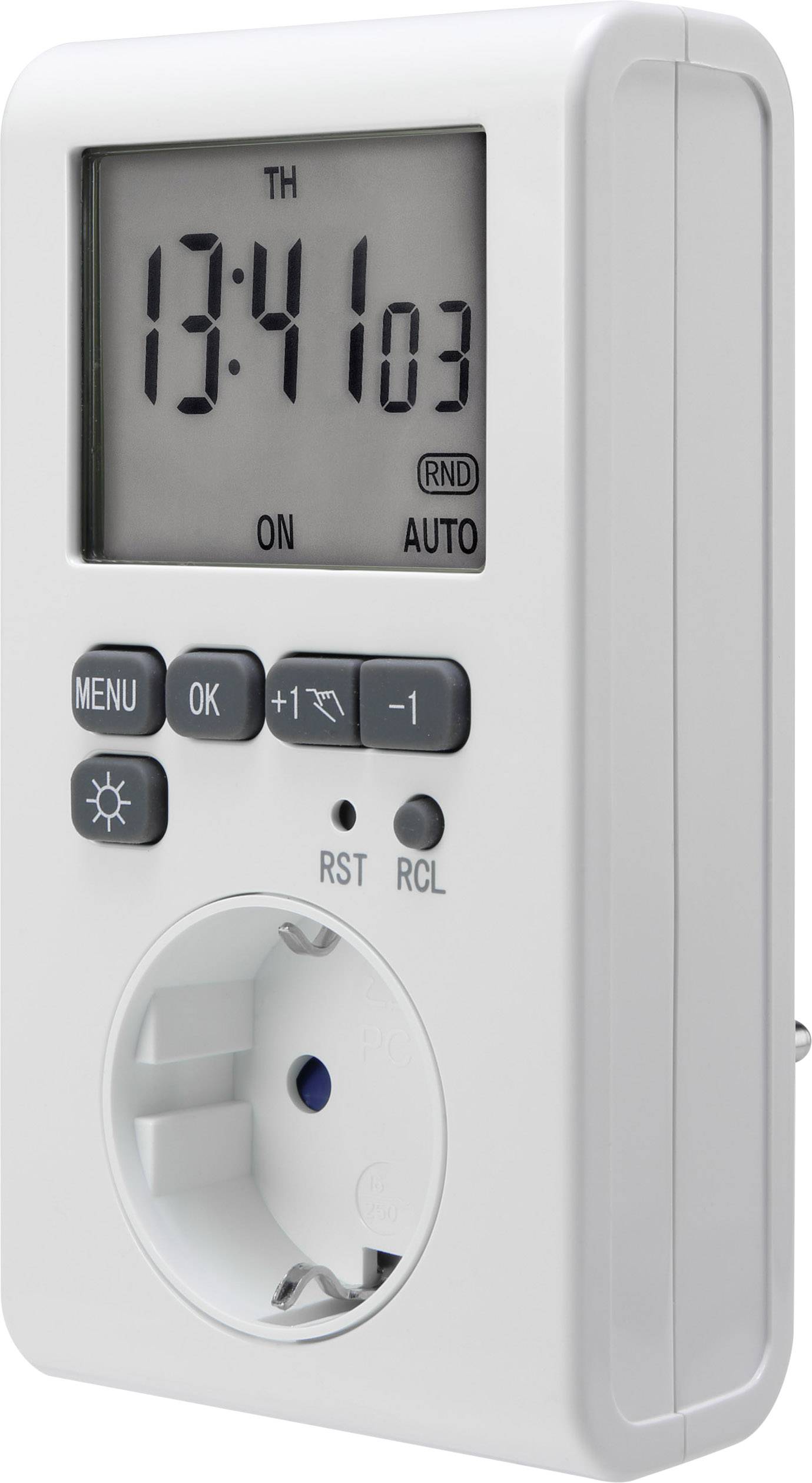 Sygonix SY-3057190 Programmateur horaire pour prise électrique numérique programme hebdomadaire 3680 W IP20 fonctio