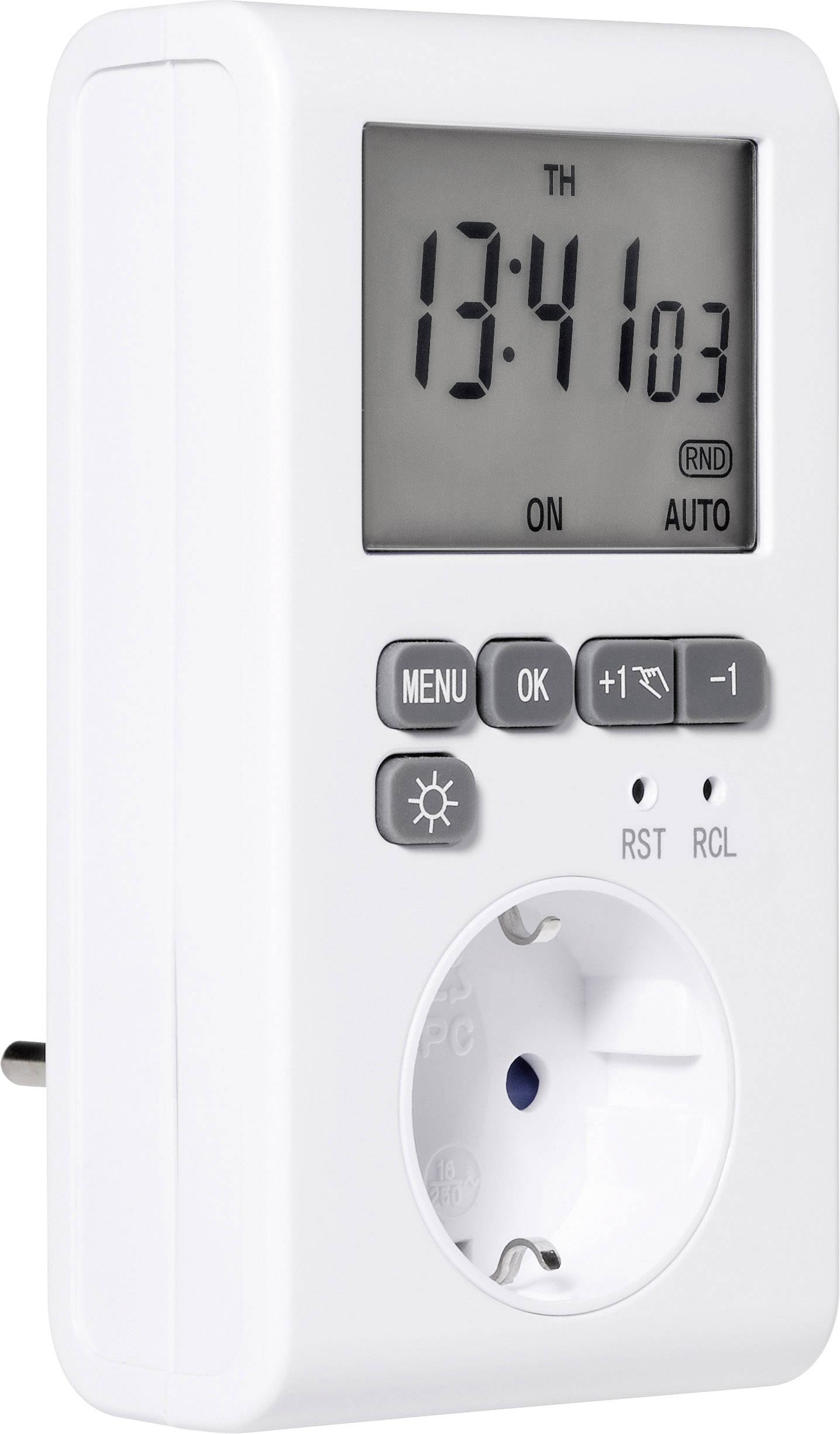 Sygonix SY-3057190 Programmateur horaire pour prise électrique numérique programme hebdomadaire 3680 W IP20 fonctio