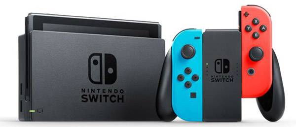Nintendo Console Nintendo Switch gris, bleu fluorescent, rouge néon