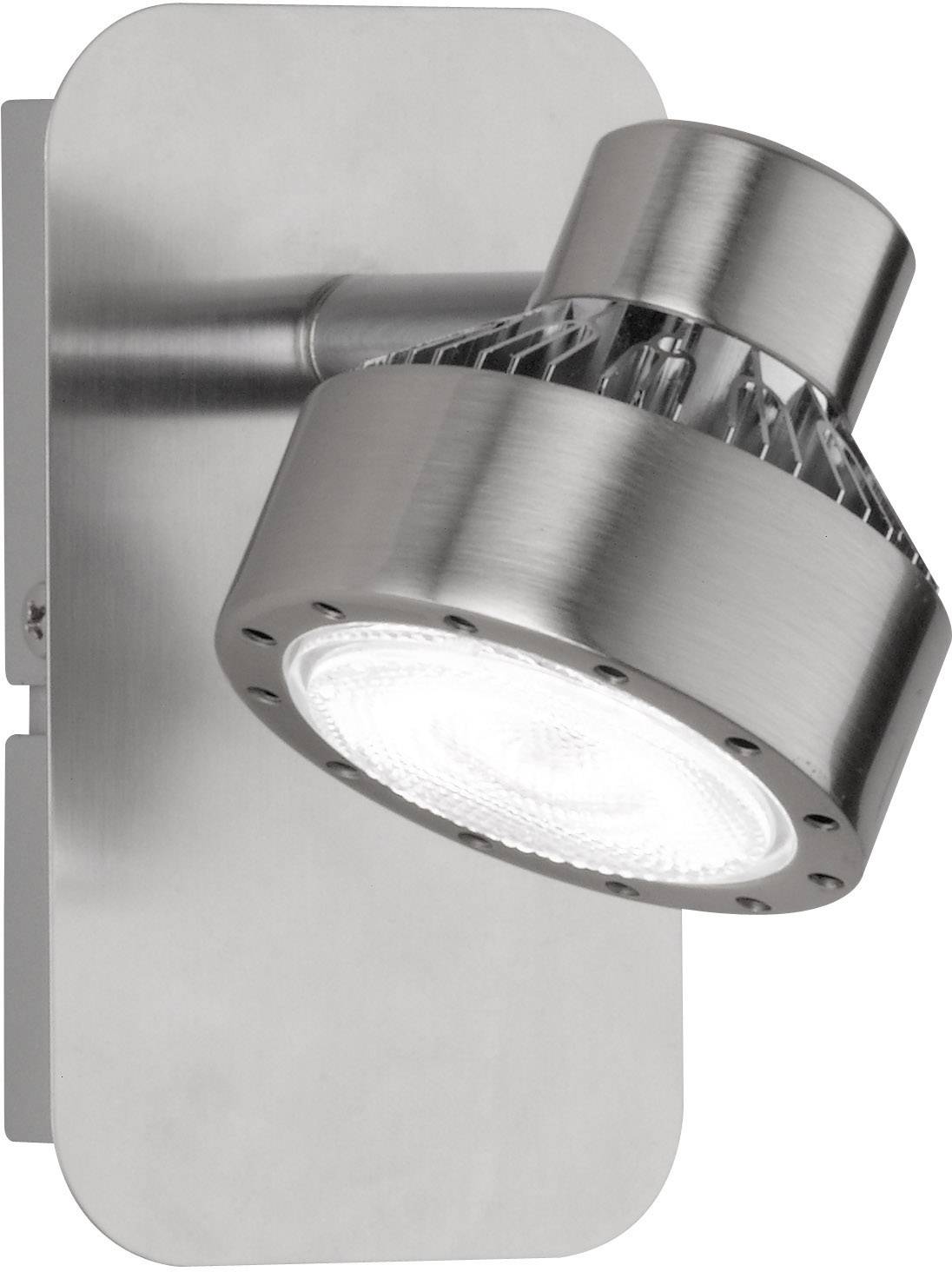 WOFI Local 4288.01.54.6000 Projecteur mural LED 6 W blanc chaud nickel (mat), chrome