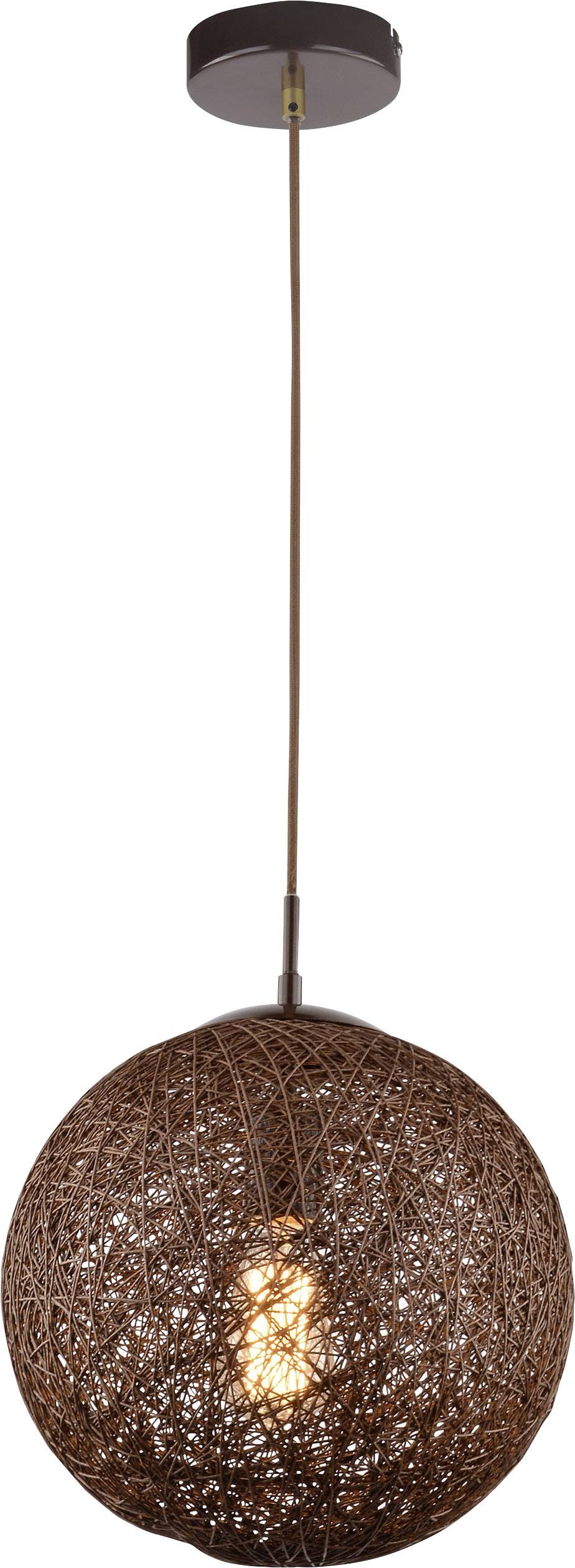 WOFI Bilbao 6202.01.52.6300 Luminaire à suspendre LED E27 60 W marron