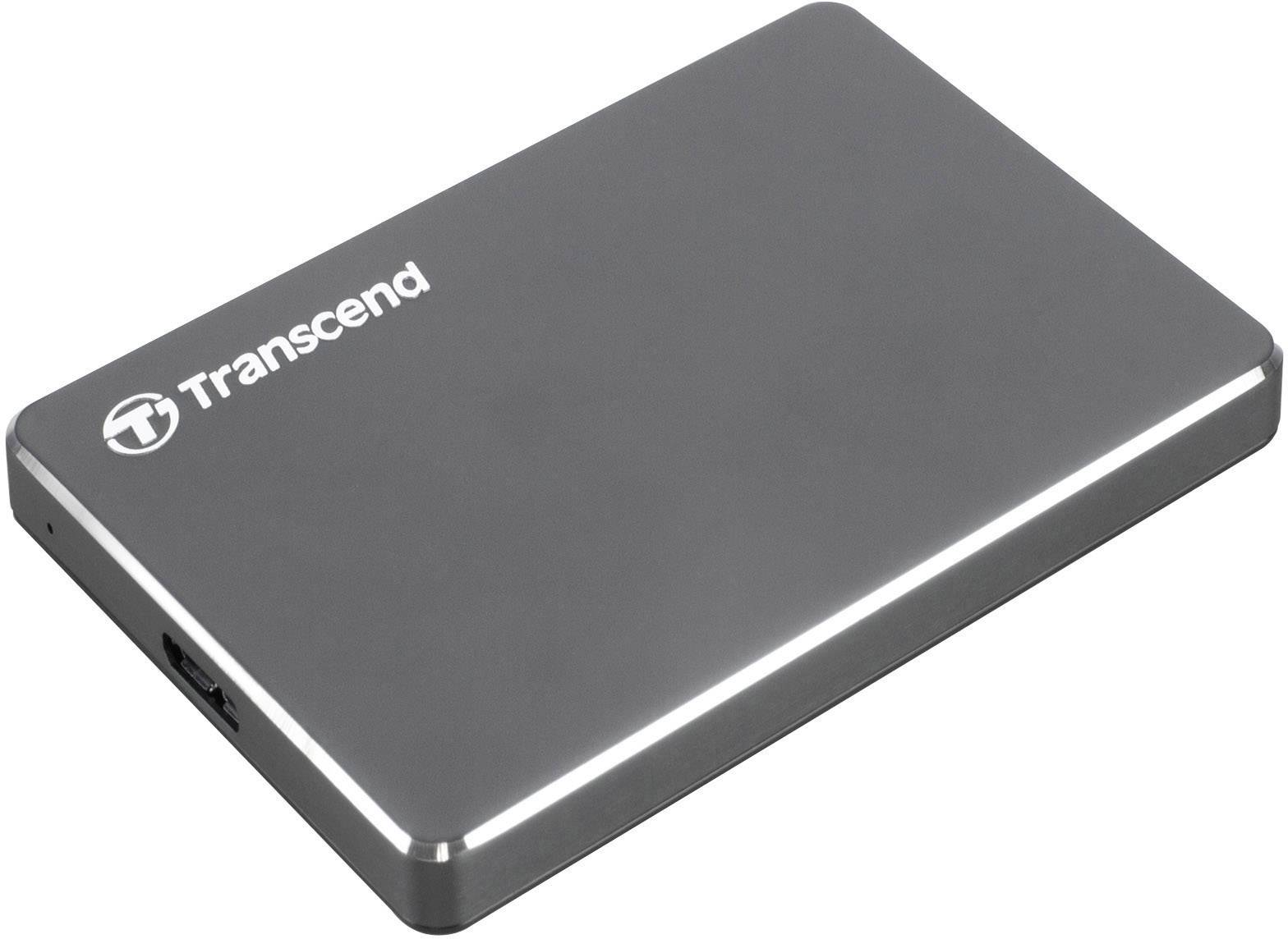 1 TB Transcend StoreJet® 25C3N Disque dur externe 2,5" USB 3.1 (Gen 1) gris métalisé TS1TSJ25C3N