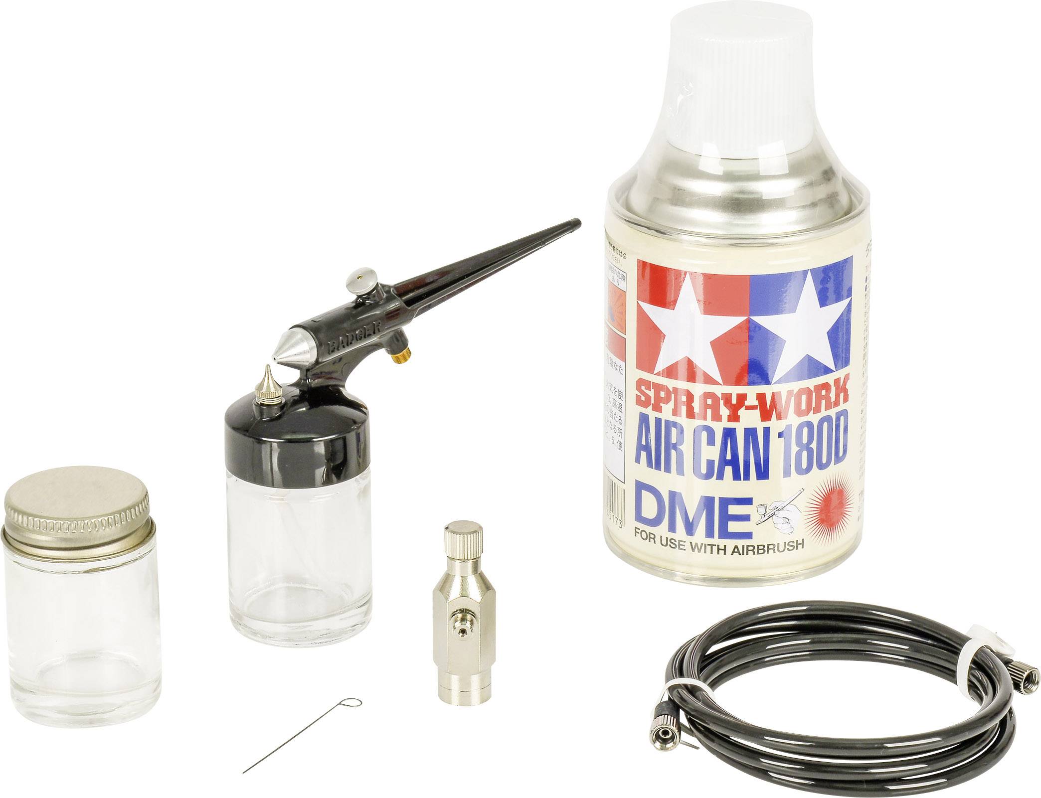 Tamiya 250 II 74404 Set de démarrage aérographe avec flacon d'air comprimé simple action