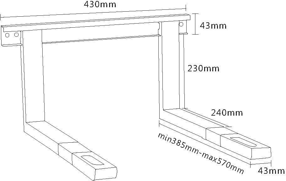 My Wall HW 2 SL HW 2 SL Support pour micro-ondes argent