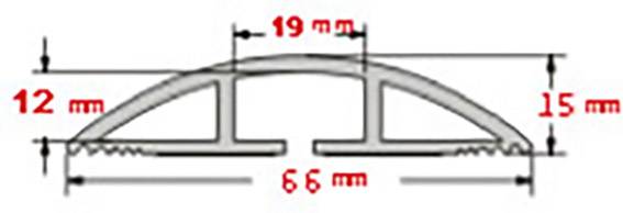 VISO Protège-câbles CPB653 PVC gris Nombre de canaux: 4 3000 mm Contenu: 1 pc(s)
