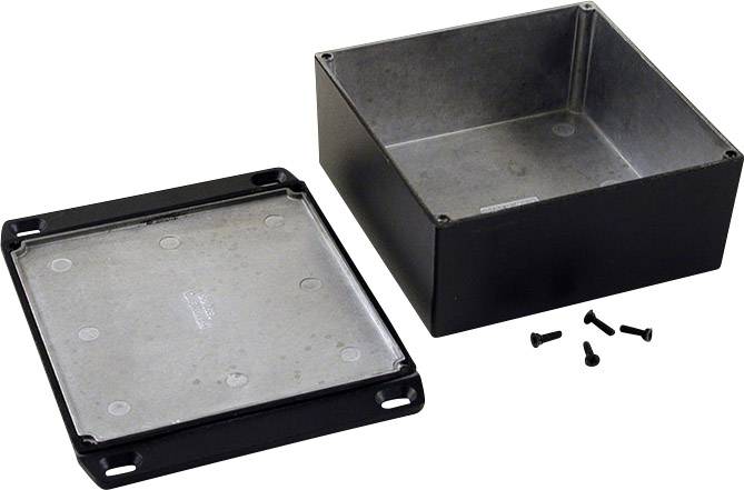 Hammond Electronics 1590WKKFLBK Boîtier universel 125 x 125 x 57 aluminium noir 1 pc(s)