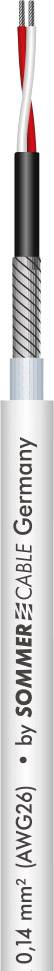 Sommer Cable 200-0140AQ Câble micro 2 x 0.14 mm² blanc Marchandise vendue au mètre