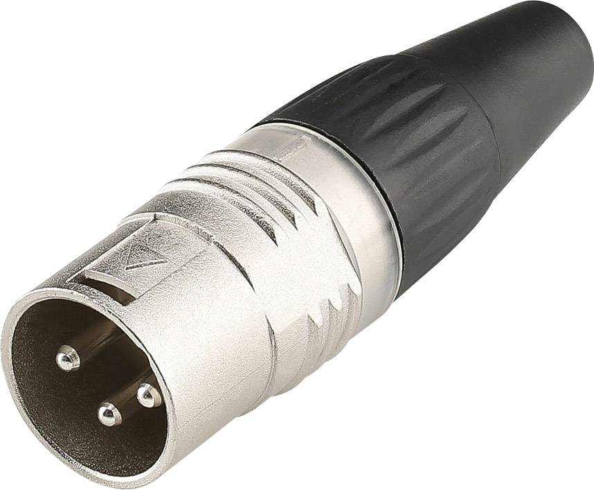 XLR mâle, droit Hicon HI-X3CM-V Nombre de pôles: 3 noir, argent 1 pc(s)