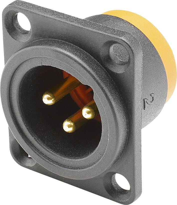 XLR embase mâle Hicon HI-X3DM-HD-B Nombre de pôles: 3 noir 1 pc(s)