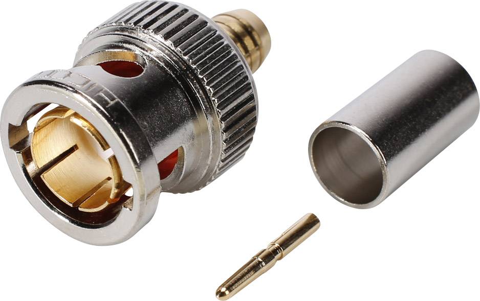 Hicon BNC0.8/3.7HD Connecteur BNC mâle, droit 75 Ω 1 pc(s)