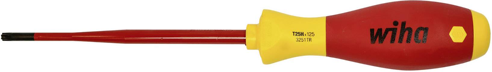 Tournevis à poignée ergonomique en rouge et jaune, marque Wiha. Adapté aux travaux de précision en artisanat.