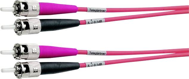 Telegärtner L00810A0010 fibre optique FO Câble de raccordement [1x ST mâle - 1x ST mâle] 50/125 µ Multimode OM3 1.00 m