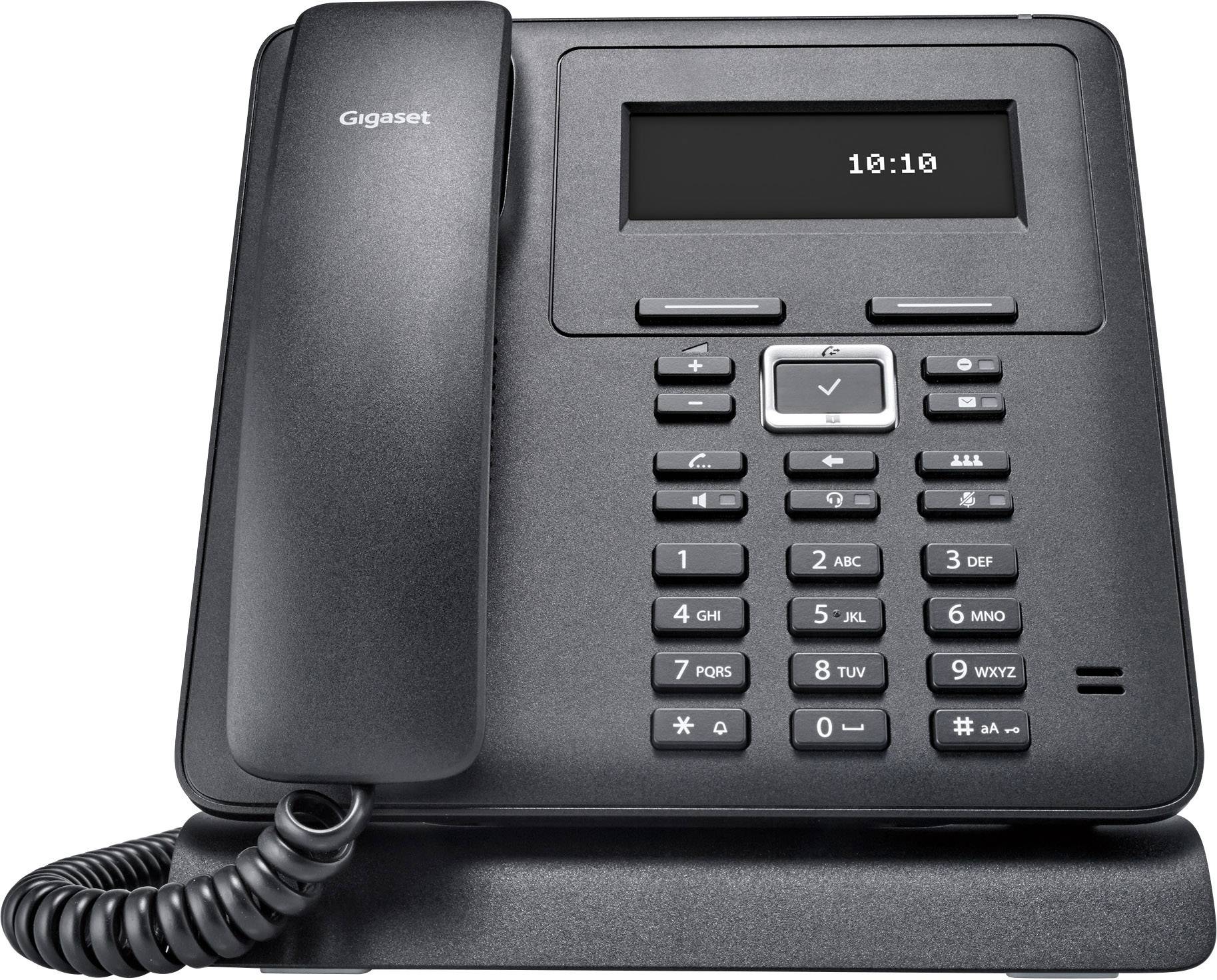 Téléphone VoIP filaire Gigaset Pro Maxwell Basic écran éclairé noir