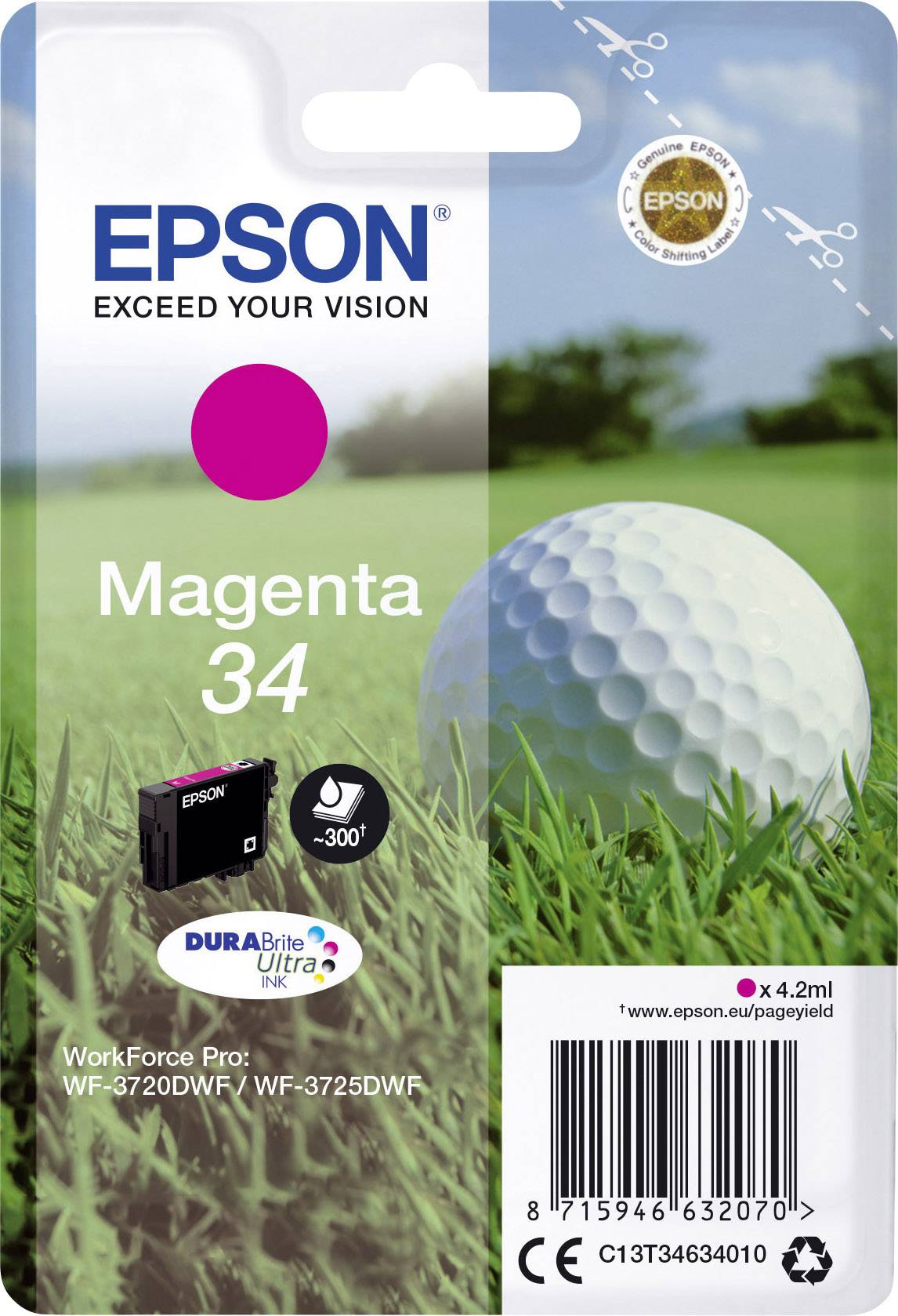 Epson Encre T3463, 34 d'origine magenta C13T34634010