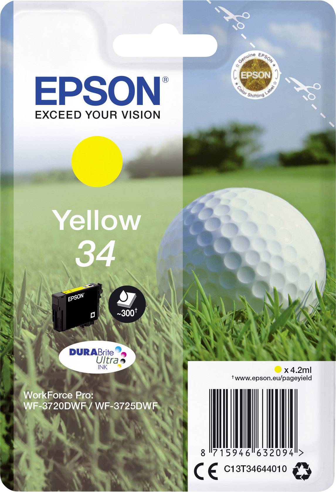 Epson Encre T3464, 34 d'origine jaune C13T34644010