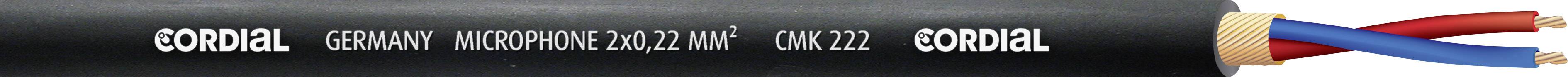 Cordial CMK 222 BLUE 100 Câble micro 2 x 0.22 mm² bleu Marchandise vendue au mètre