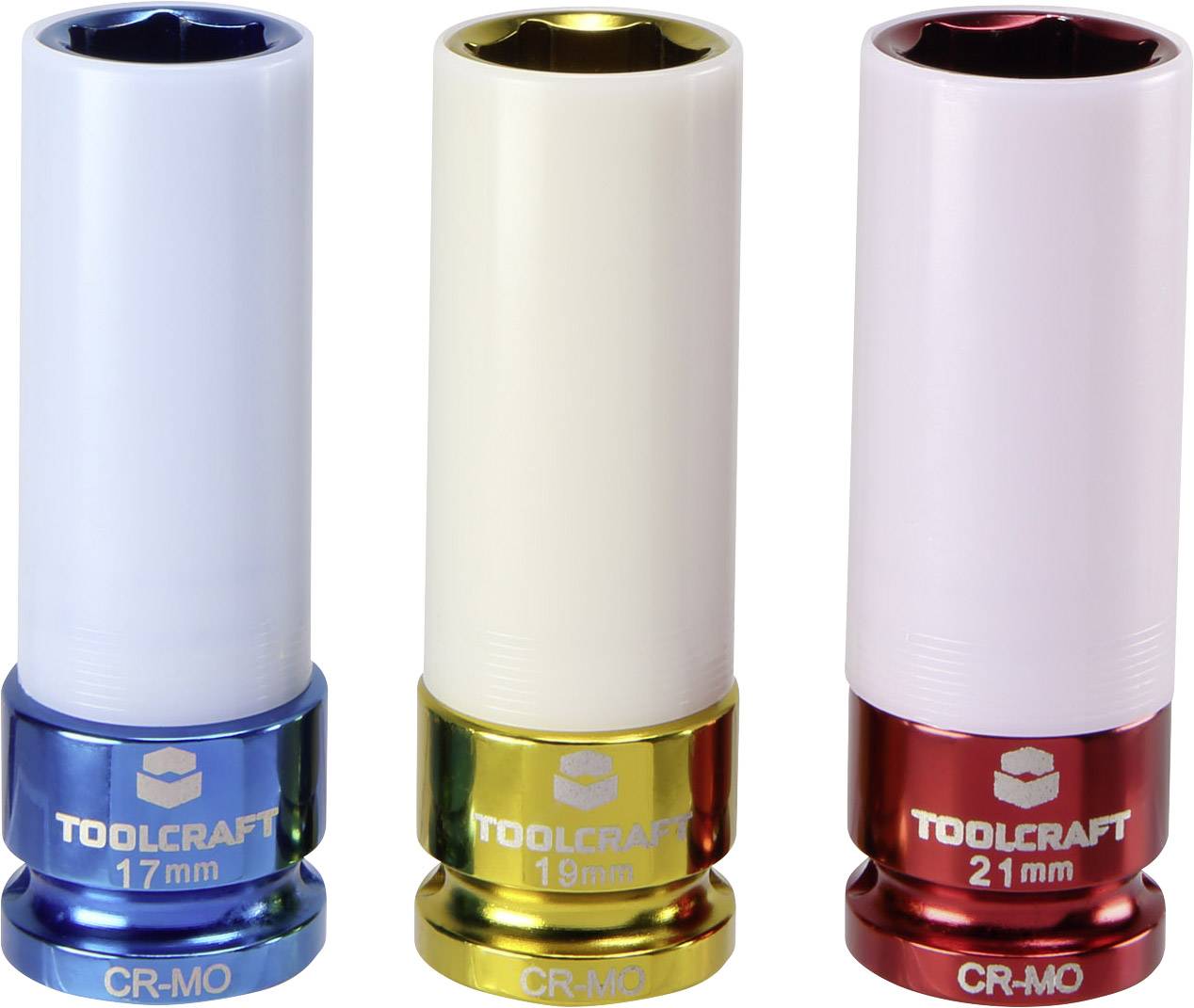 Jeu de douilles à chocs renforcées TOOLCRAFT 1544321 6 pans extérieurs 3 pièces Propulseur: 1/2" (12.5 mm) 1 pc(s)