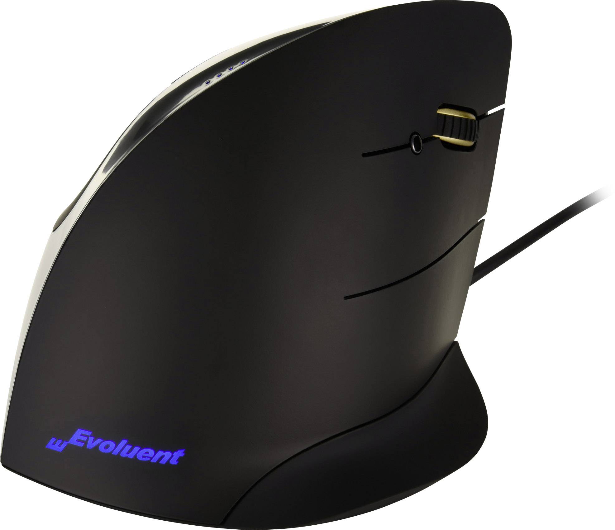 Evoluent Vertical Mouse Corded Right Hand Souris ergonomique USB optique noir, argent 5 Boutons ergonomique