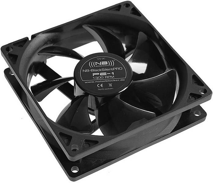 NoiseBlocker BlackSilent Pro PE-1 Ventilateur pour PC noir (l x H x P) 92 x 92 x 25 mm