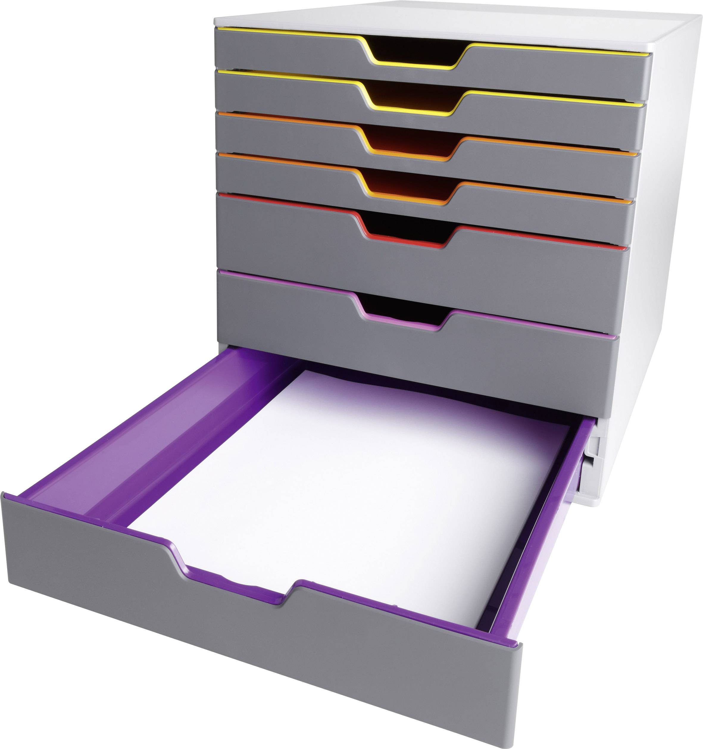 Durable VARICOLOR 7 - 7607 760727 Caisson à tiroirs gris DIN A4, DIN C4, folio, lettre Nombre de tiroirs: 7