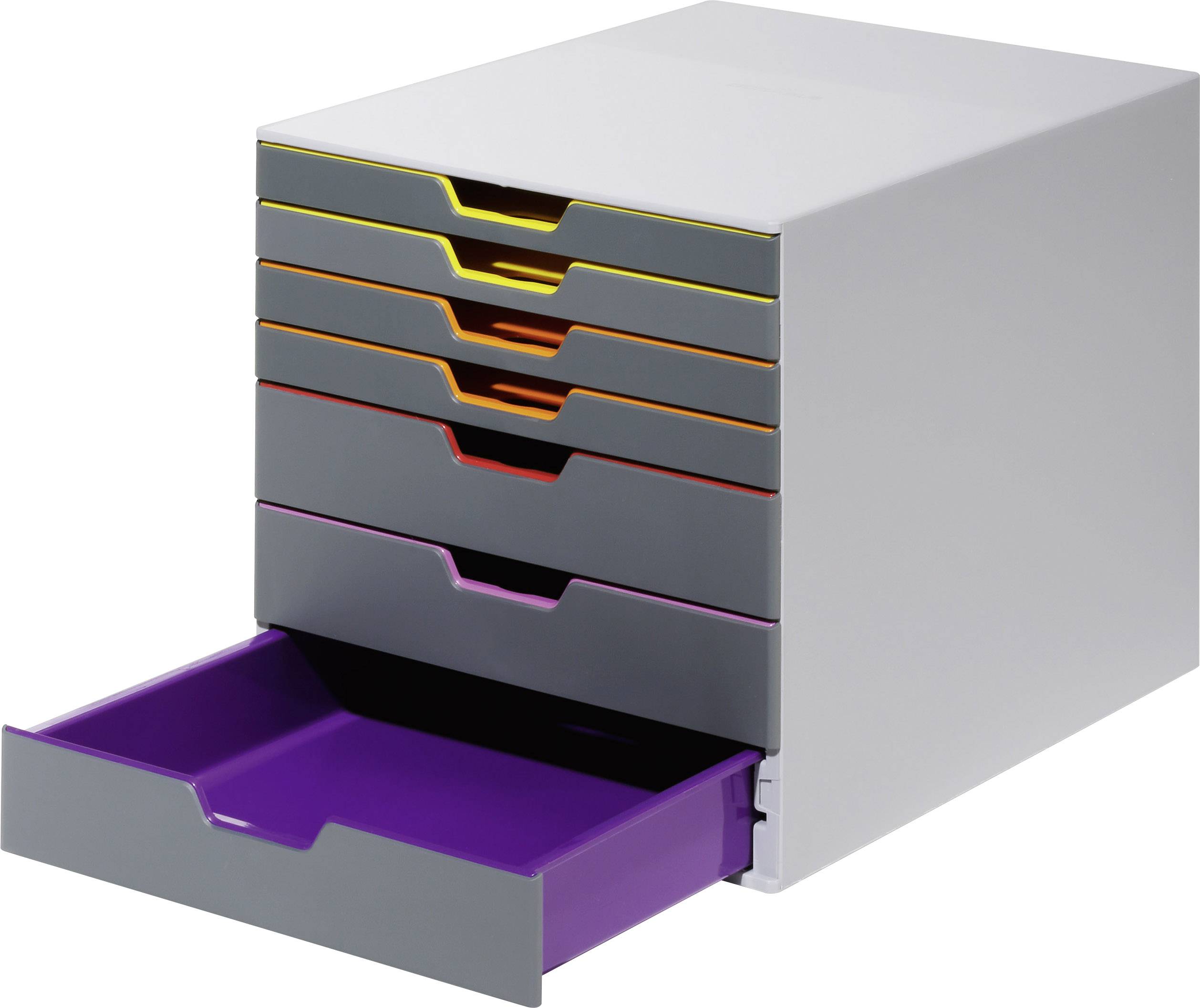 Durable VARICOLOR 7 - 7607 760727 Caisson à tiroirs gris DIN A4, DIN C4, folio, lettre Nombre de tiroirs: 7