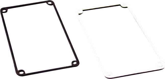 Deux joints rectangulaires côte à côte ; celui de gauche est noir, celui de droite est blanc. Ils ont des trous dans les coins pour la fixation.