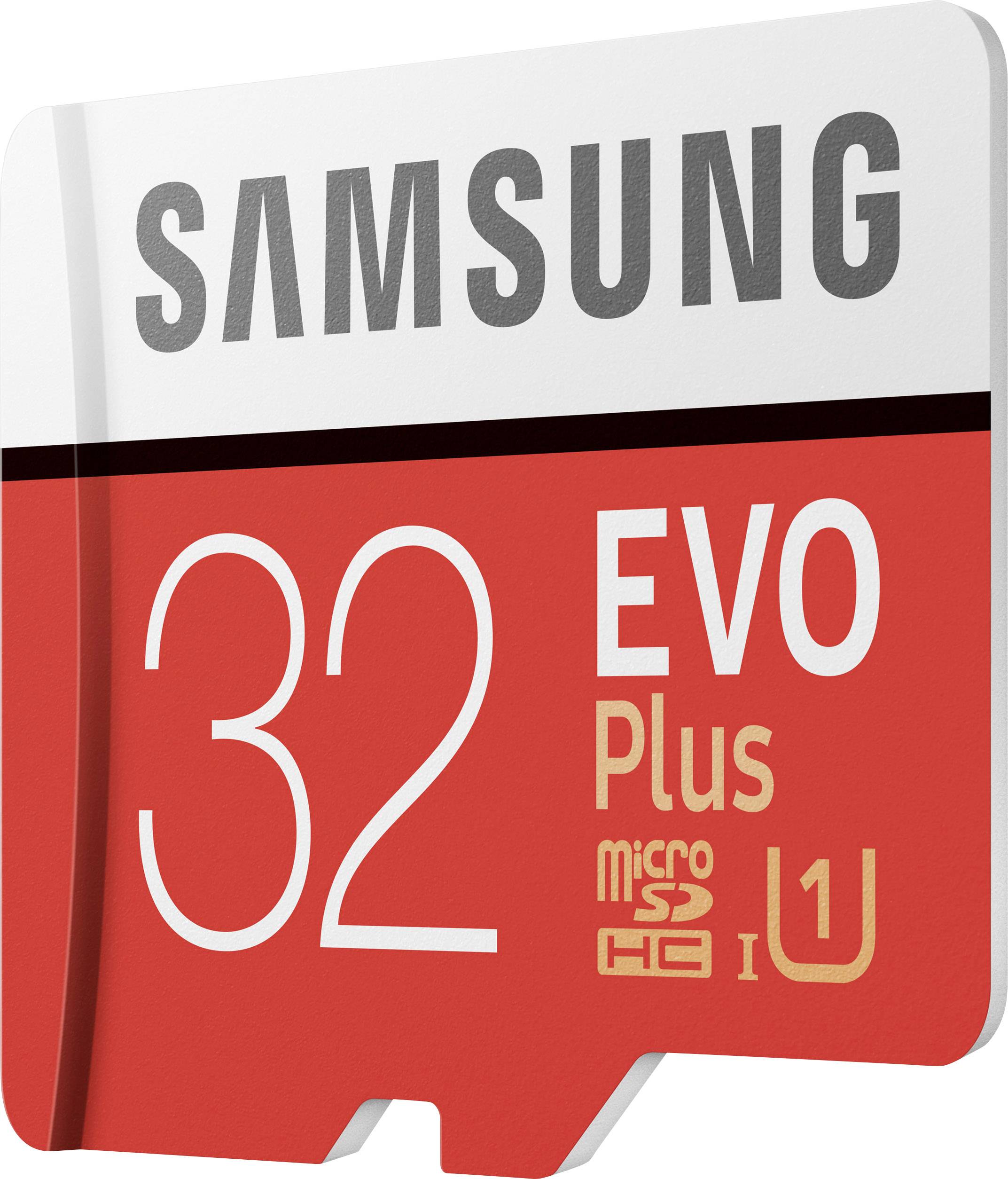 Carte microSDHC Samsung EVO Plus 32 GB Class 10, UHS-I avec adaptateur SD
