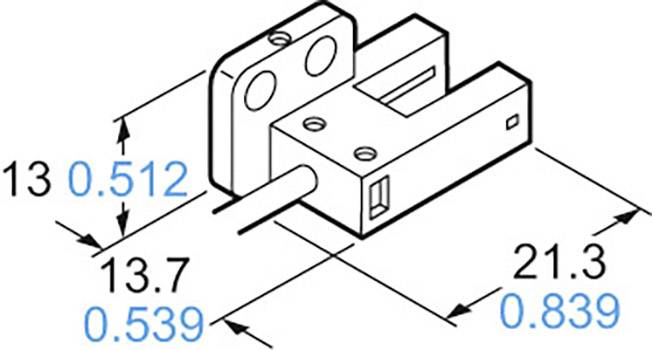 Panasonic Barrière lumineuse à fourche PM-F45 PM-F45 type F commutation en réception, commutation sans réception 5 - 24 V/DC