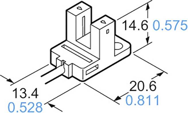 Panasonic Barrière lumineuse à fourche PM-Y45 PM-Y45 type Y commutation en réception, commutation sans réception 5 - 24 V/DC