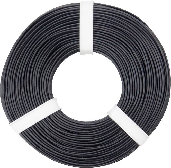Fil de câblage Donau Elektronik 125-051 1 x 0.25 mm² noir 50 m