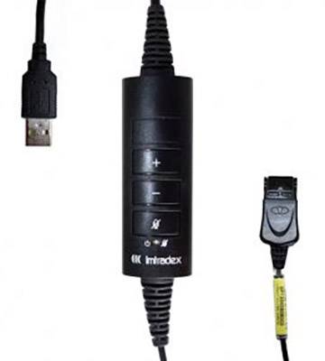Imtradex AK-4 USB PLX-QD Câble pour micro-casque téléphonique noir