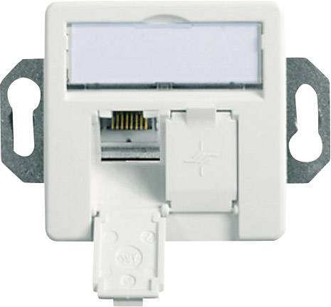 Prise réseau Telegärtner 100022957 encastré insert avec plaque centrale CAT 6a 2 ports blanc-alpin 1 pc(s)