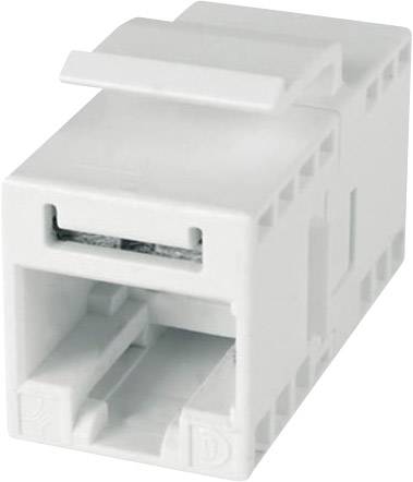 RJ45 femelle double, non blindé Telegärtner 100023168 RJ45 Boîtier femelle RJ45 blanc 1 pc(s)