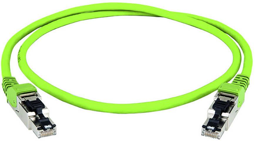 Câble de raccordement réseau informatique RJ45 Telegärtner L02002A0094 CAT 5 SF/UTP vert 15.00 m