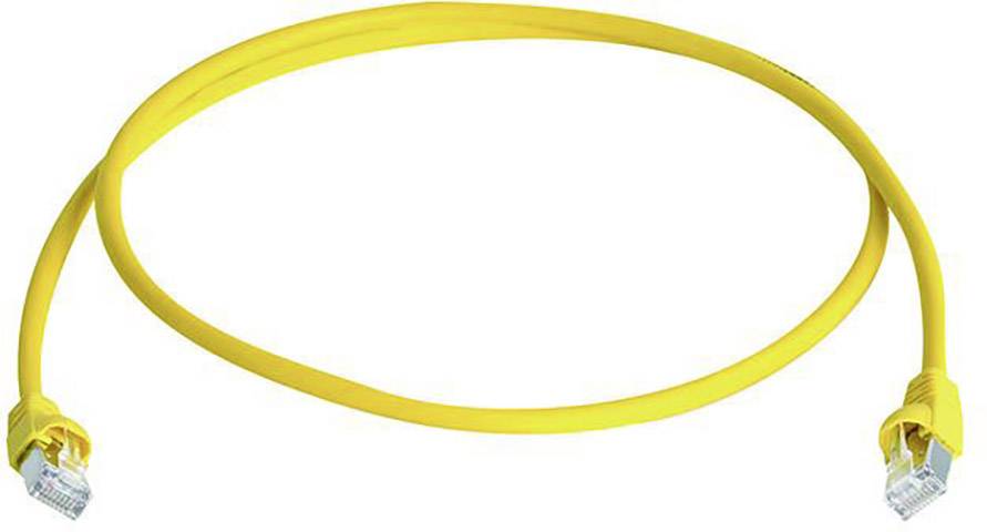 Câble de raccordement réseau informatique RJ45 Telegärtner 100008032 CAT 6a S/FTP jaune 0.25 m