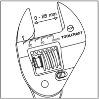 TOOLCRAFT TO-7165959 Clé à molette avec fonction cliquet Ouverture de clé (métrique) 0 - 26 mm TOOLCRAFT TO-7165959 Clé à molette avec fonction cliquet Ouverture de clé (métrique) 0 - 26 mm