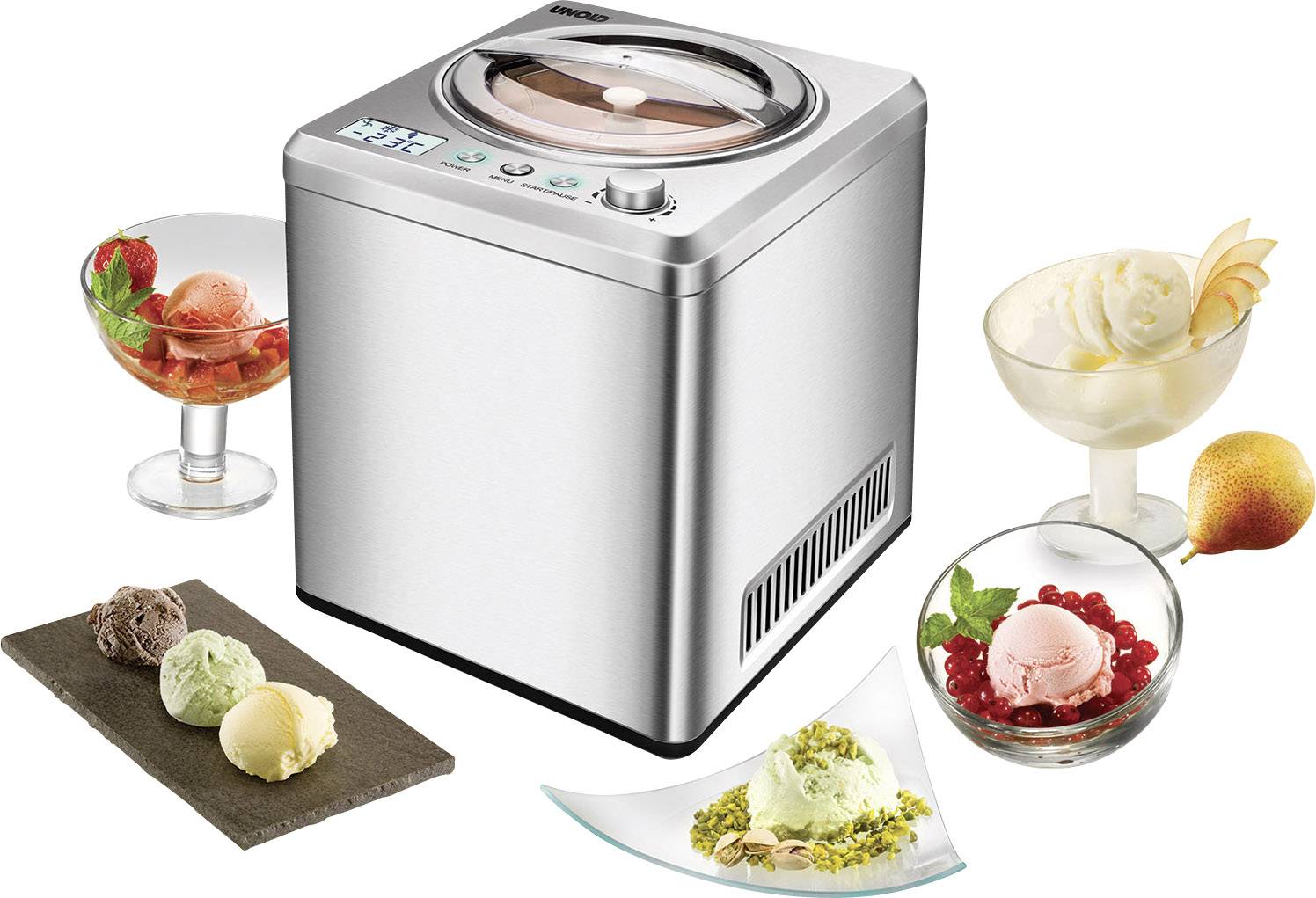 Sorbetière Unold Exklusiv 2 l freezer inclus